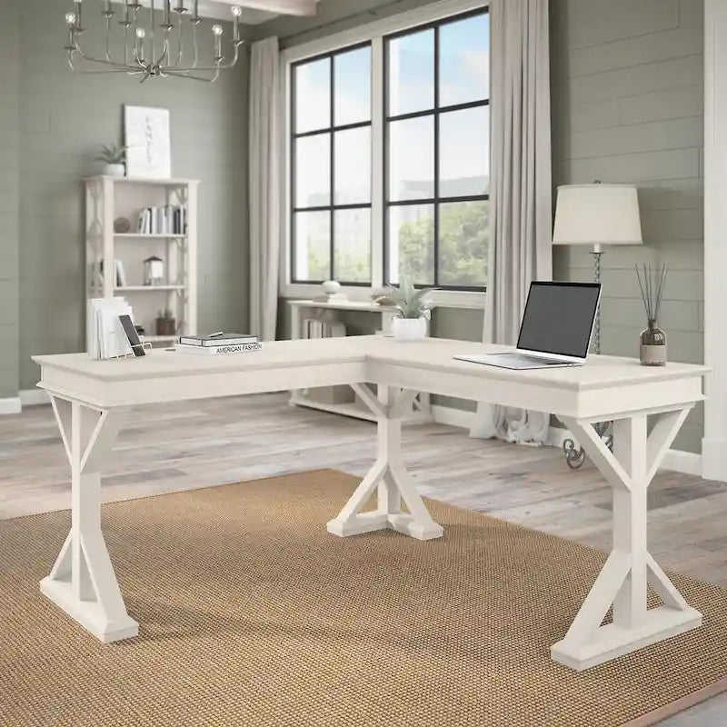 60W Farmhouse L Shaped Desk