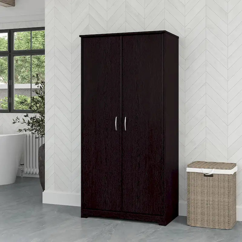 Tall Bathroom Storage Cabinet with Doors and Adjustable Shelves