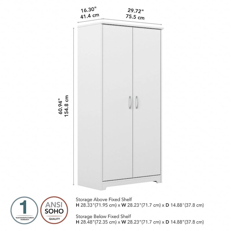 Tall Bathroom Storage Cabinet with Doors and Adjustable Shelves