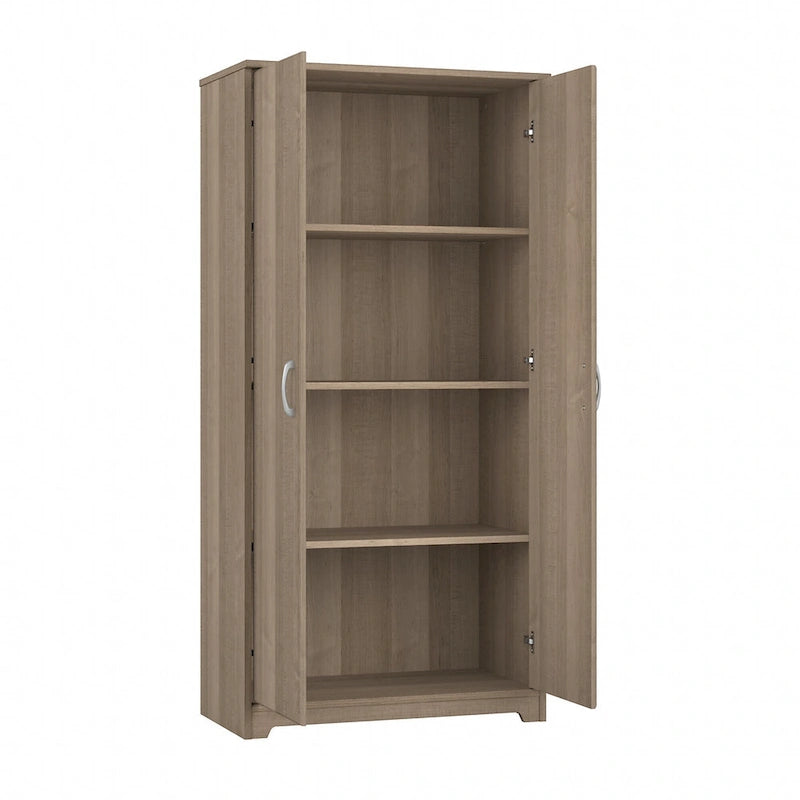 Tall Bathroom Storage Cabinet with Doors and Adjustable Shelves