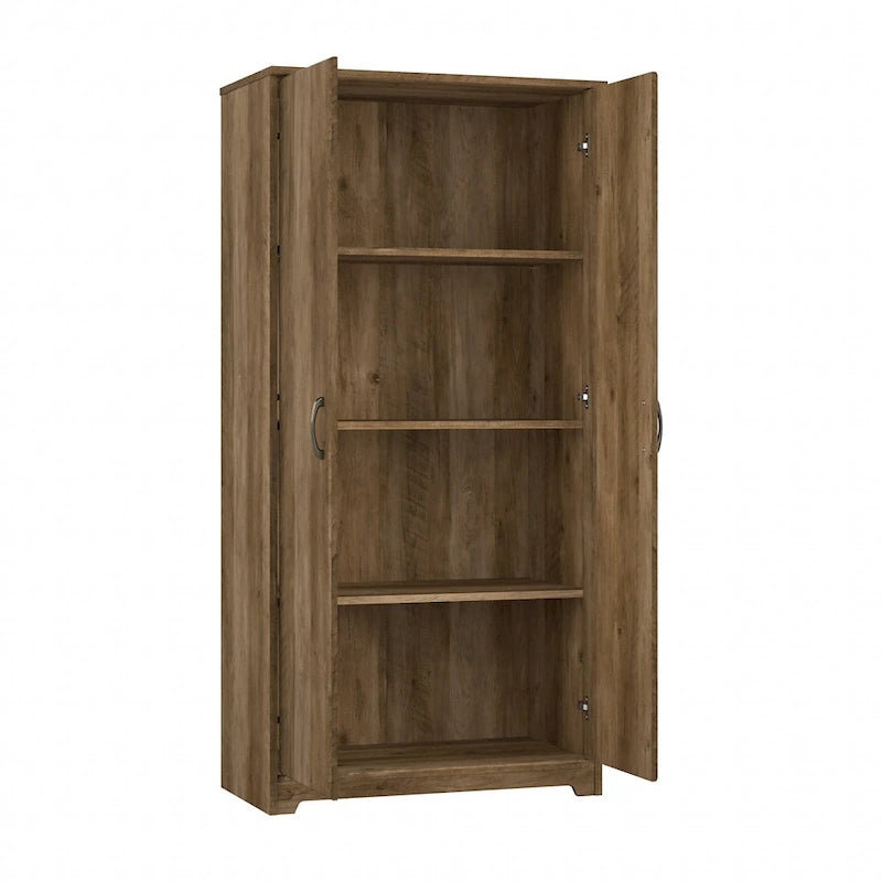 Tall Bathroom Storage Cabinet with Doors and Adjustable Shelves