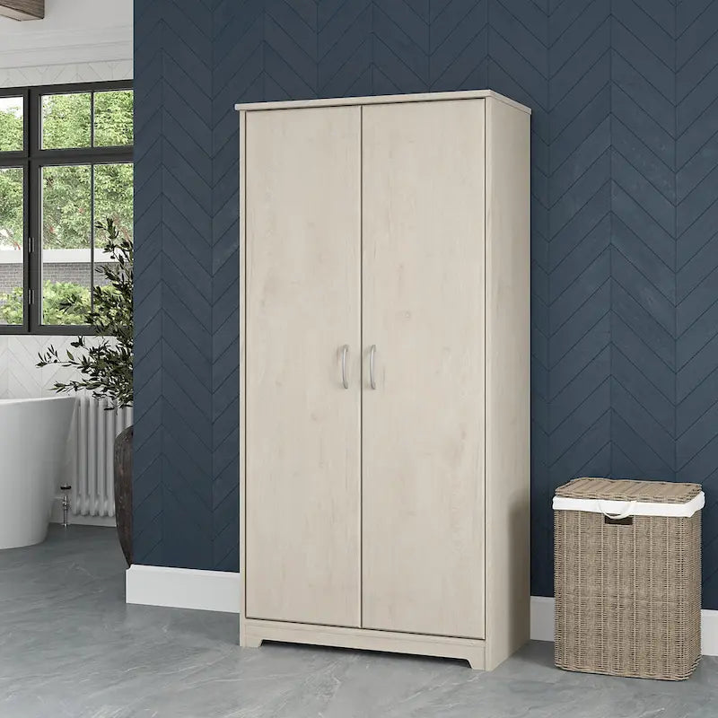 Tall Bathroom Storage Cabinet with Doors and Adjustable Shelves