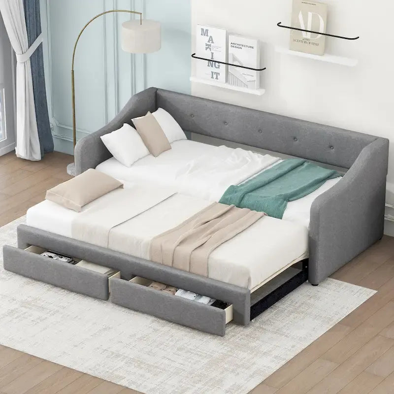 Twin XL to King Daybed with Drawers