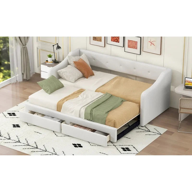 Twin XL to King Daybed with Drawers