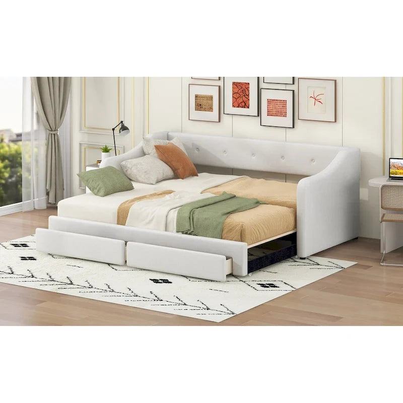 Twin XL to King Daybed with Drawers