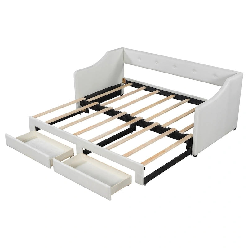 Twin XL to King Daybed with Drawers
