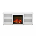 60-Inch TV Stand with Electric Fireplace and Adjustable Shelves