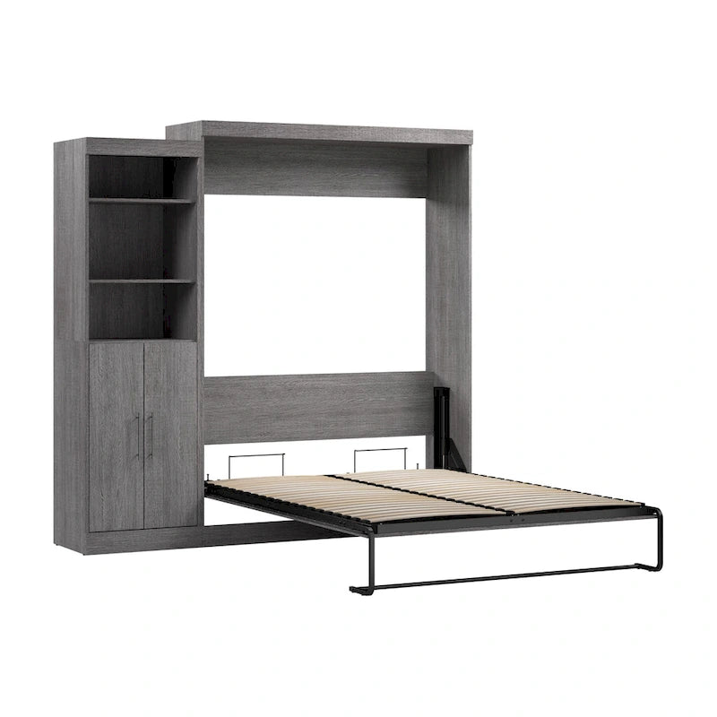 Queen Murphy Bed with Closet Organizer and Doors, 90-Inch Wide