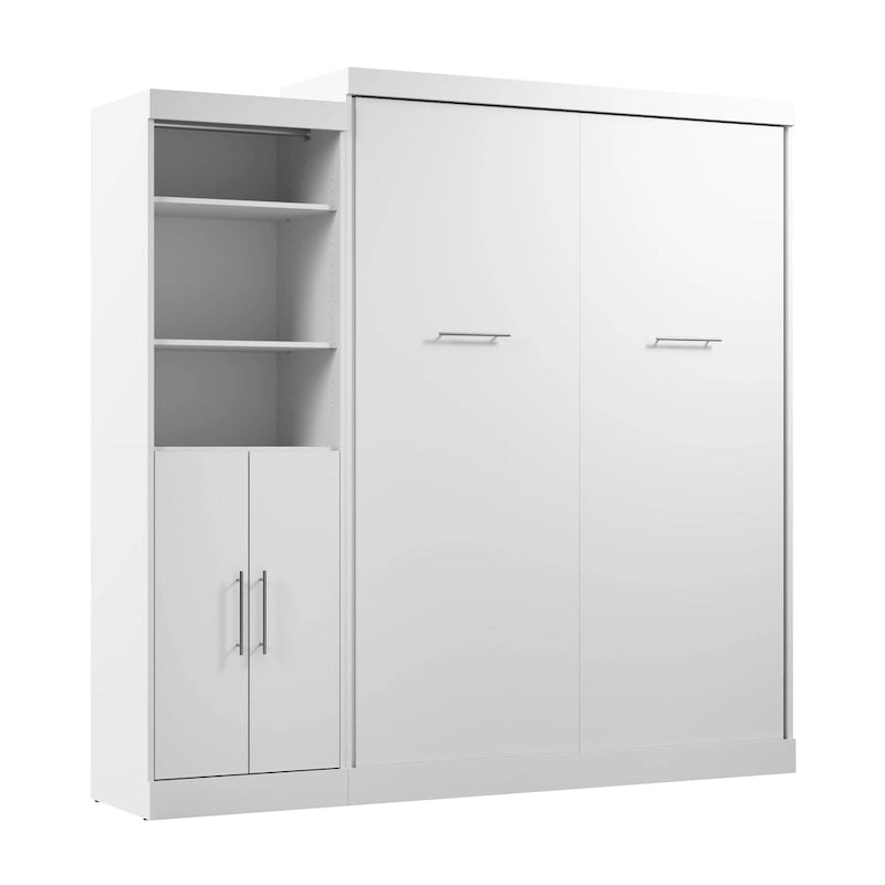 Queen Murphy Bed with Closet Organizer and Doors, 90-Inch Wide
