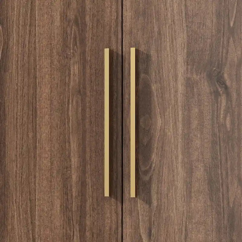Wood 2-Door Wardrobe Armoire with 2-Drawers