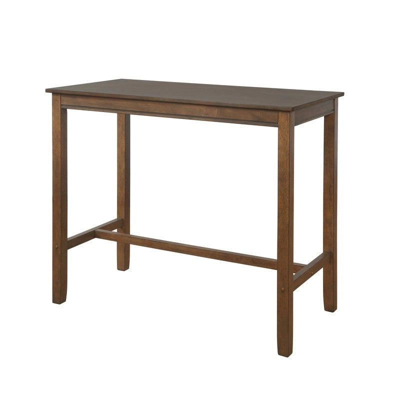 42-Inch Rectangular Wood Pub Bar Table, Chairs Not Included