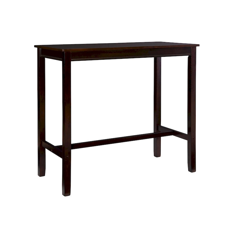 42-Inch Rectangular Wood Pub Bar Table, Chairs Not Included