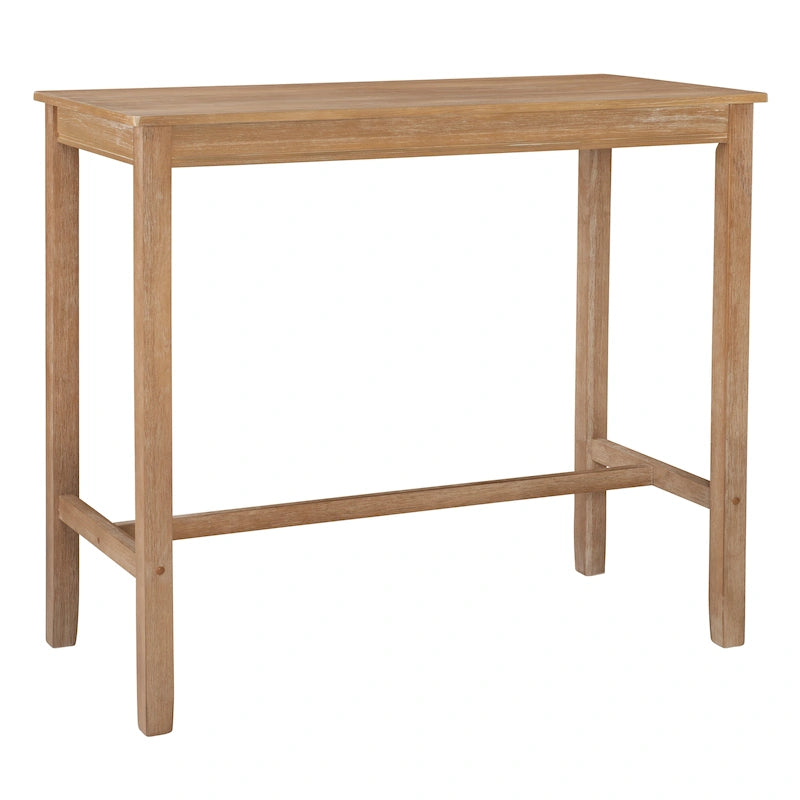 42-Inch Rectangular Wood Pub Bar Table, Chairs Not Included
