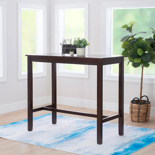 42-Inch Rectangular Wood Pub Bar Table, Chairs Not Included