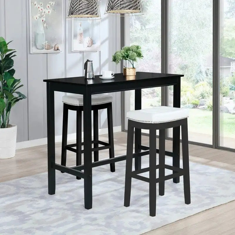 42-Inch Rectangular Wood Pub Bar Table, Chairs Not Included