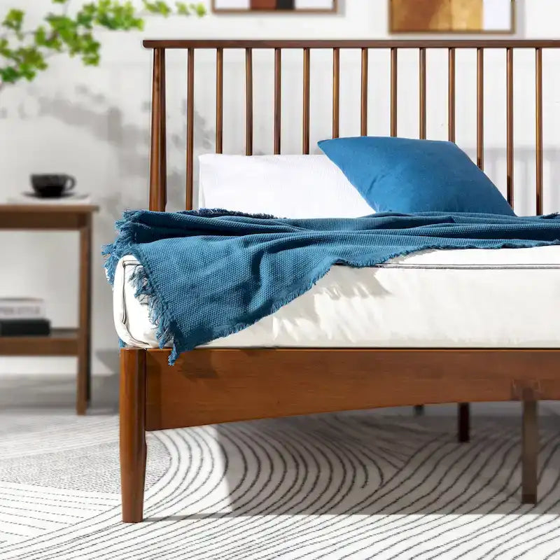 Mid Century Wood Platform Bed Frame