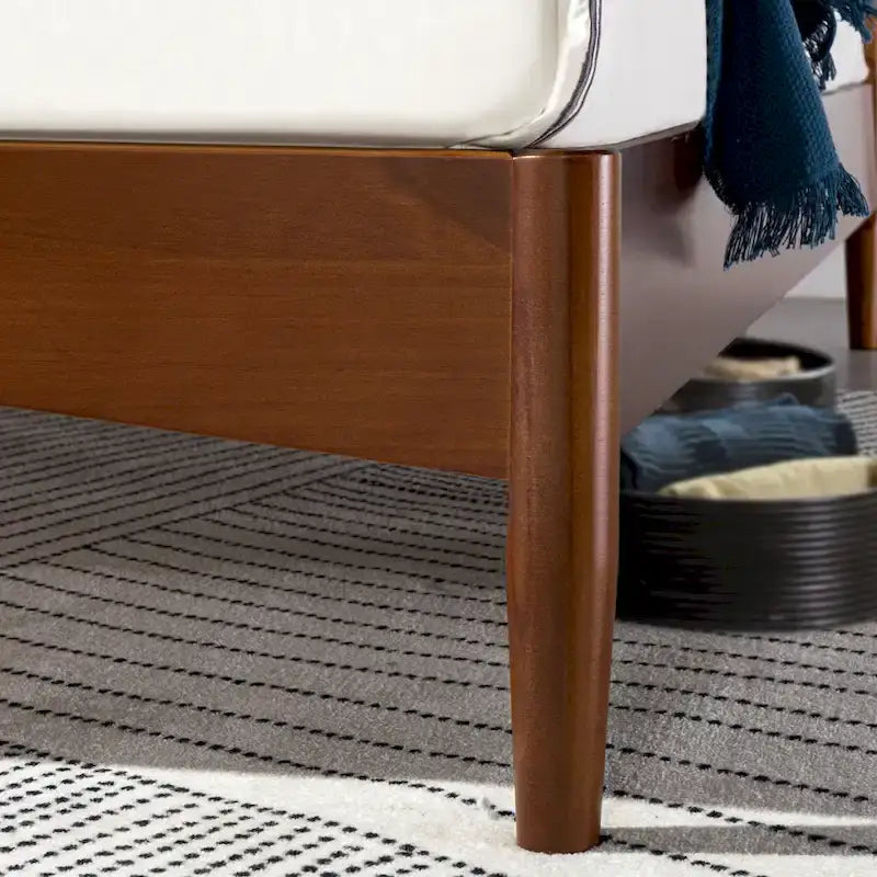Mid Century Wood Platform Bed Frame