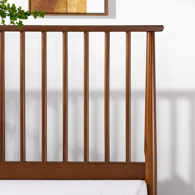 Mid Century Wood Platform Bed Frame