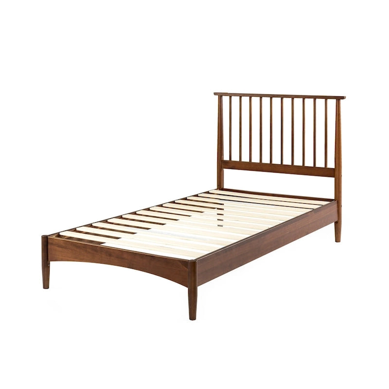 Mid Century Wood Platform Bed Frame