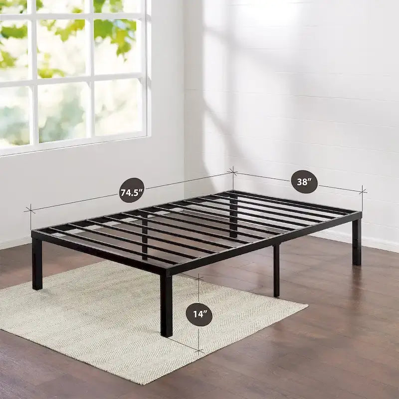 Modern Steel Platform Bed Frame with Underbed Storage and Easy Assembly