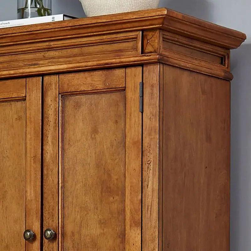 Distressed Oak Storage Pantry Cabinet, 72H