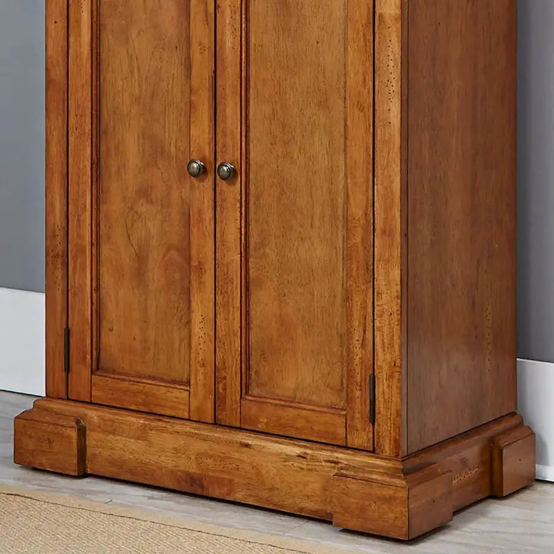 Distressed Oak Storage Pantry Cabinet, 72H
