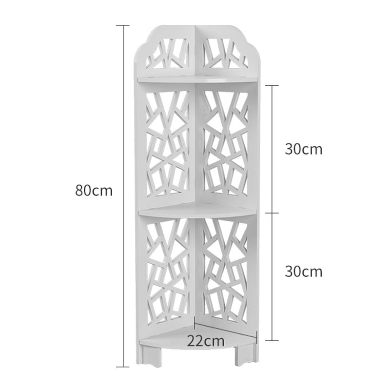 White 3-Tier Waterproof Corner Shower Shelf