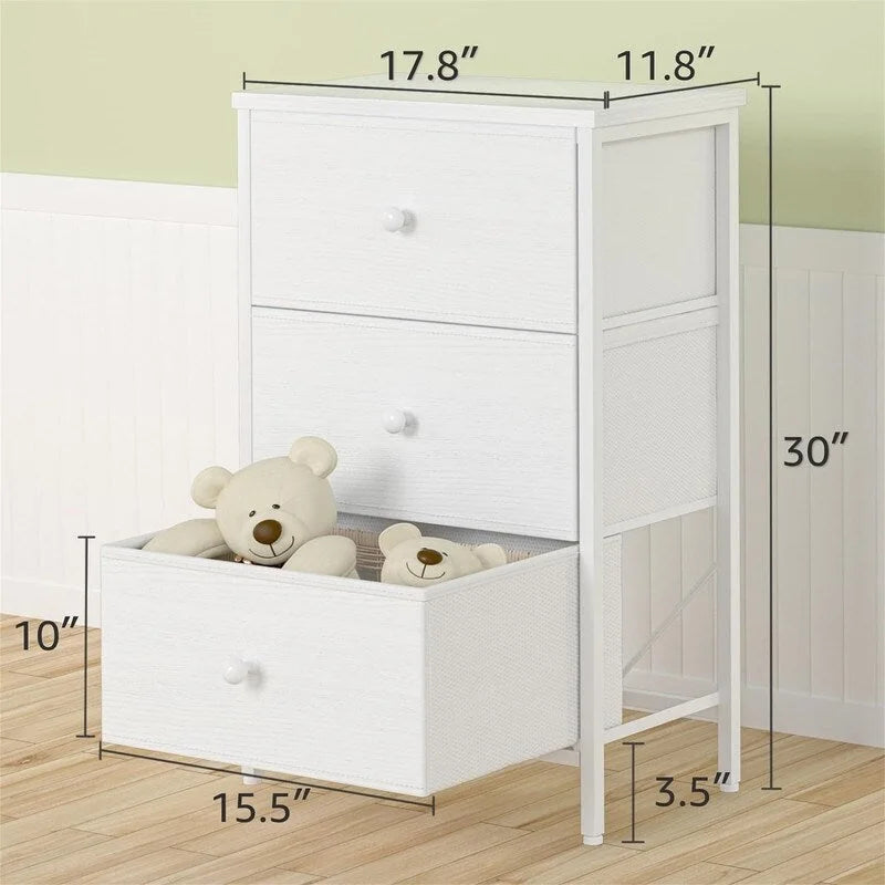 Nightstand with 3 Drawers