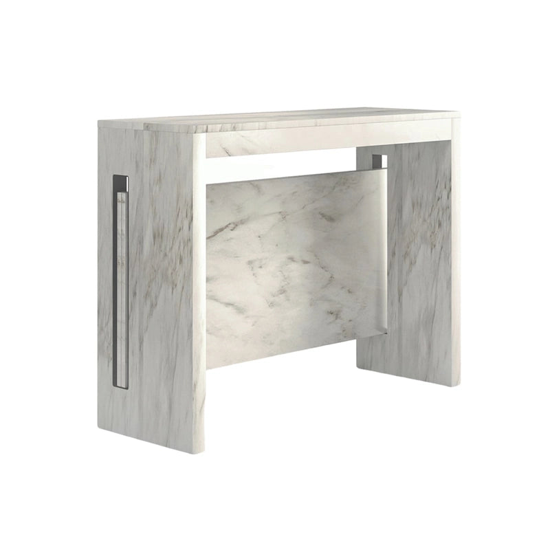Modern Extendable Console Table Dining Table - 31.5 W x 17.5 D x 30 H ( Ext: 17.5 - 73 W )