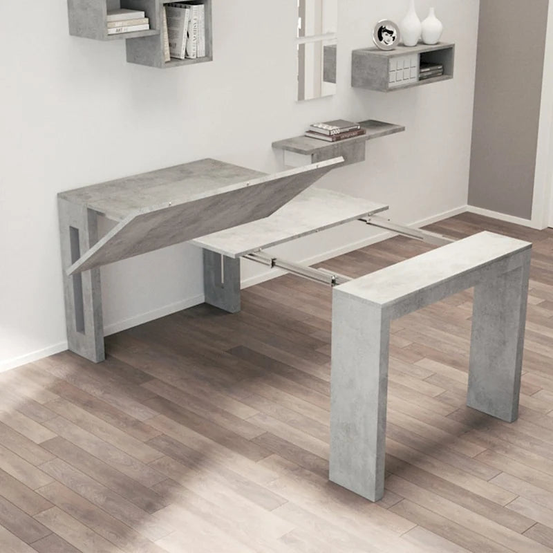 Moderne uitschuifbare console-eettafel - 31.5 W x 17.5 D x 30 H ( Ext: 17.5 - 73 W )