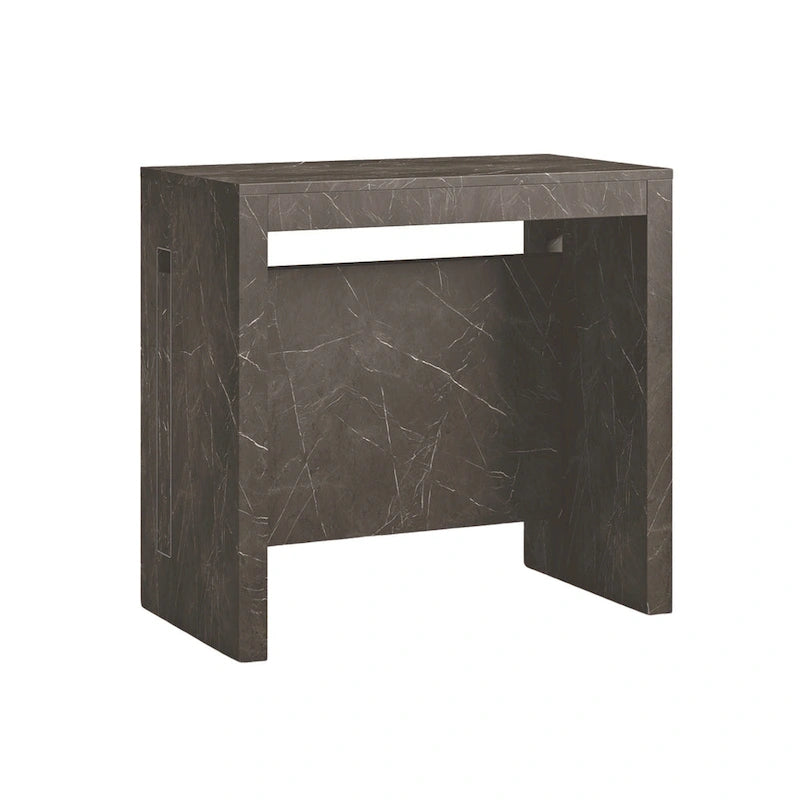 Moderne uitschuifbare console-eettafel - 31.5 W x 17.5 D x 30 H ( Ext: 17.5 - 73 W )