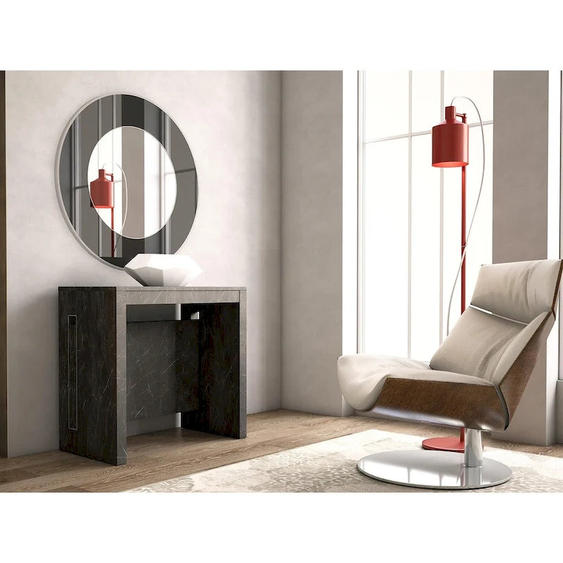 Moderne uitschuifbare console-eettafel - 31.5 W x 17.5 D x 30 H ( Ext: 17.5 - 73 W )