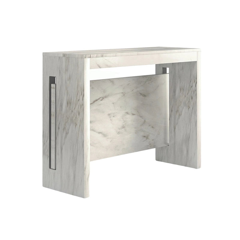 Moderne uitschuifbare console-eettafel - 31.5 W x 17.5 D x 30 H ( Ext: 17.5 - 73 W )