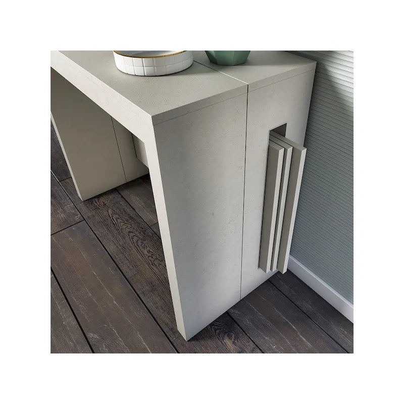 Moderne uitschuifbare console-eettafel - 31.5 W x 17.5 D x 30 H ( Ext: 17.5 - 73 W )