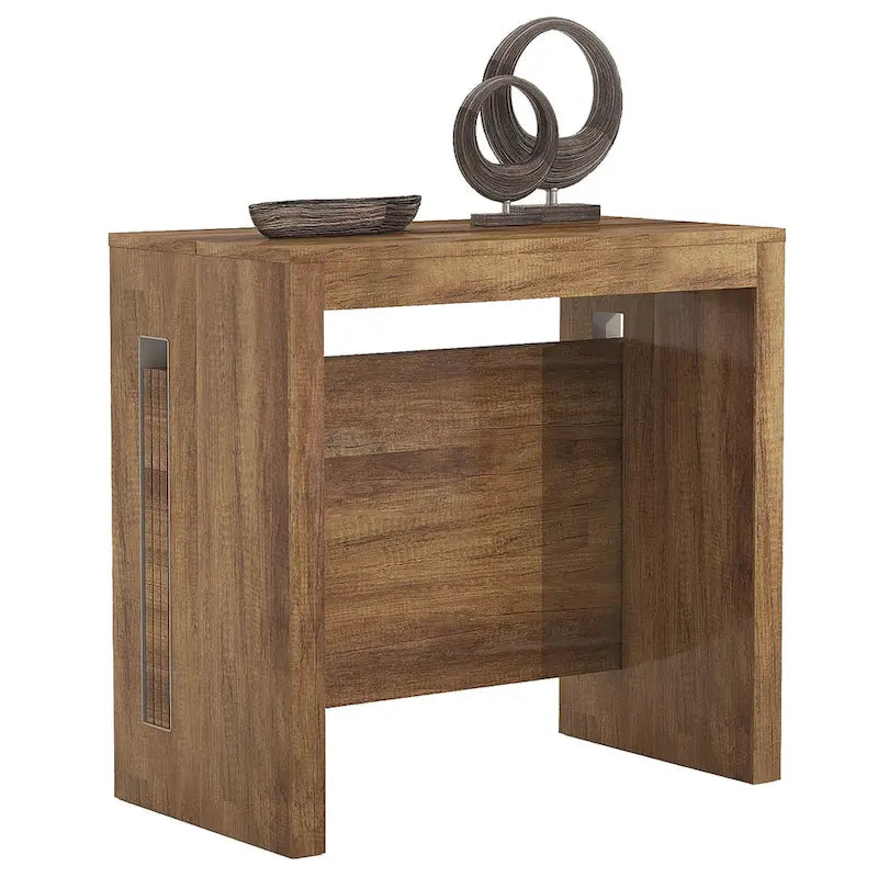 Moderne uitschuifbare console-eettafel - 31.5 W x 17.5 D x 30 H ( Ext: 17.5 - 73 W )
