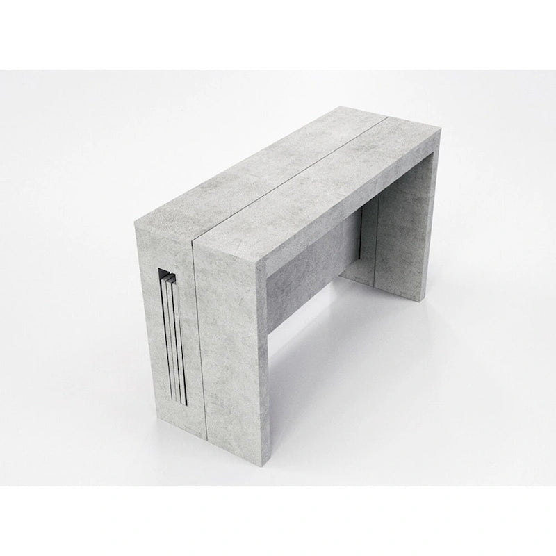 Moderne uitschuifbare console-eettafel - 31.5 W x 17.5 D x 30 H ( Ext: 17.5 - 73 W )