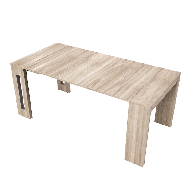 Moderne uitschuifbare console-eettafel - 31.5 W x 17.5 D x 30 H ( Ext: 17.5 - 73 W )
