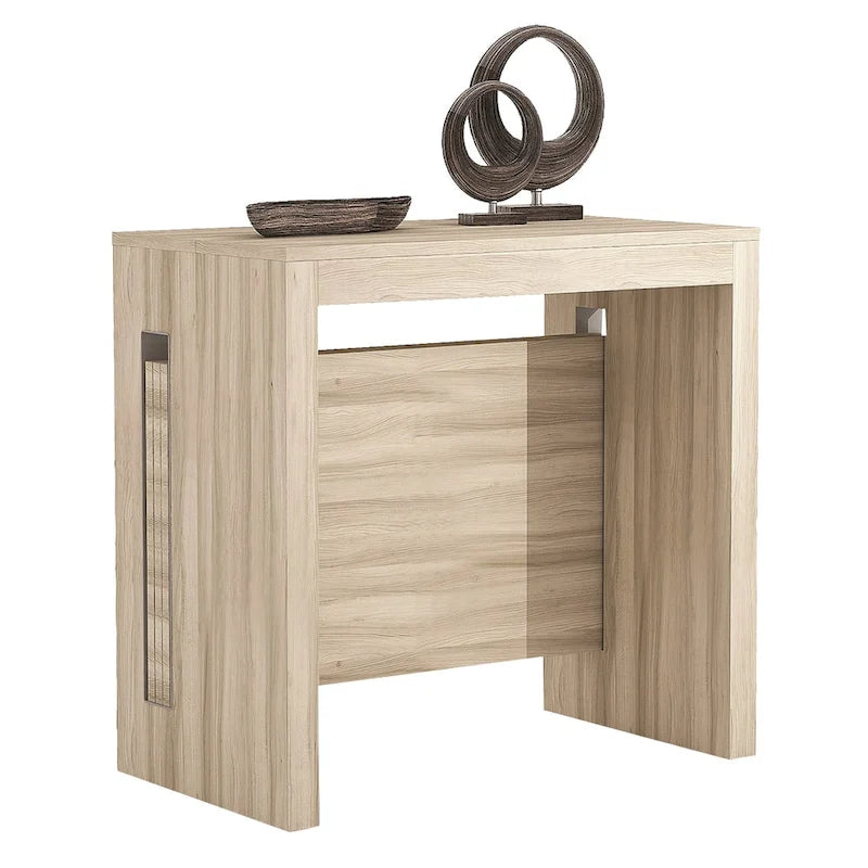 Moderne uitschuifbare console-eettafel - 31.5 W x 17.5 D x 30 H ( Ext: 17.5 - 73 W )