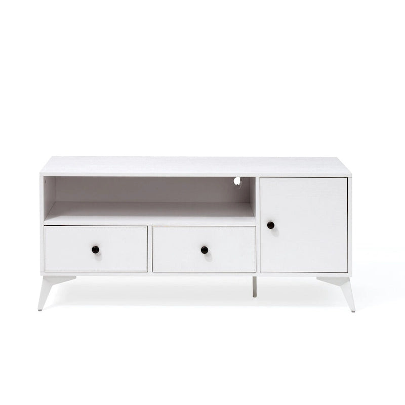 TV Stand Console Table with RGB LED Lights and Storage for 32 to 60 Inch TVs