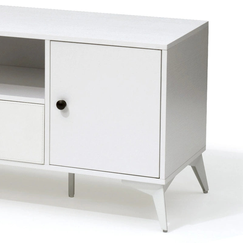 TV Stand Console Table with RGB LED Lights and Storage for 32 to 60 Inch TVs