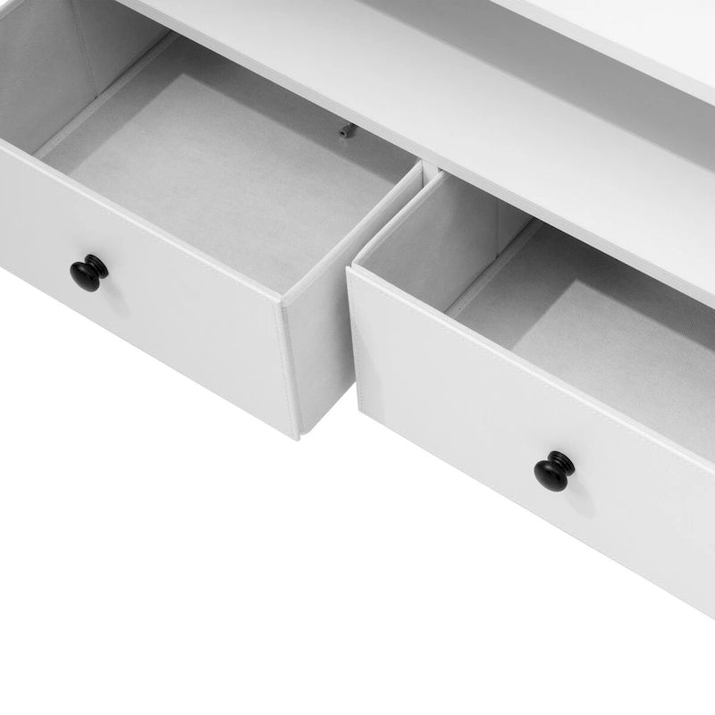 TV Stand Console Table with RGB LED Lights and Storage for 32 to 60 Inch TVs