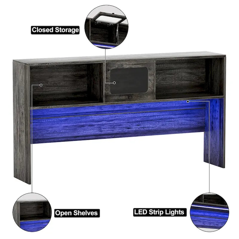 L-Shaped Corner Desk with File Cabinet, Hutch and Charging Station