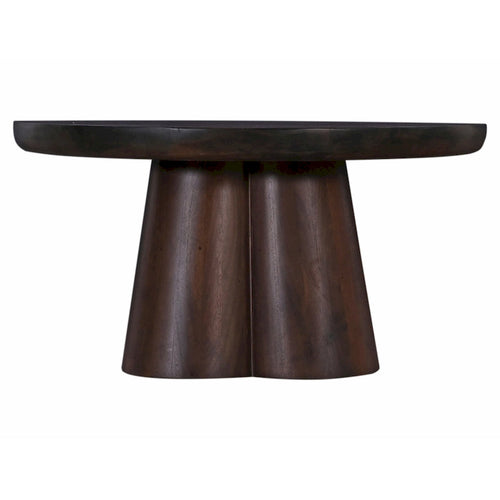 31 in. Round Wood Pedestal Coffee Table