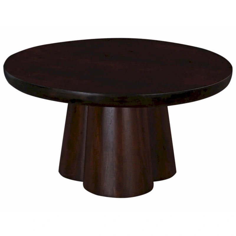31 in. Round Wood Pedestal Coffee Table
