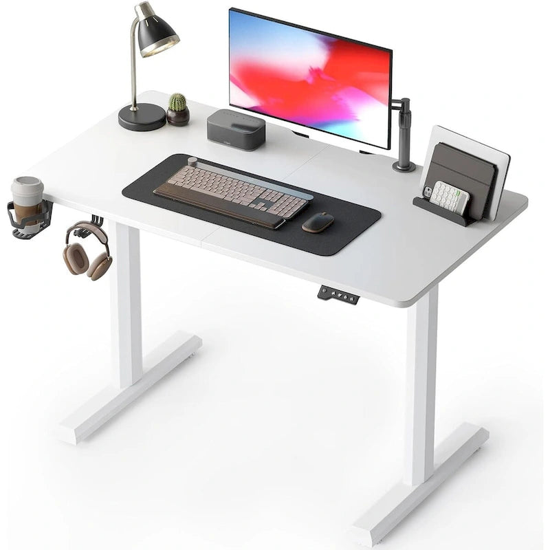 Electric Standing Desk, Height Adjustable Sit Stand Home Office Table with Splice Board